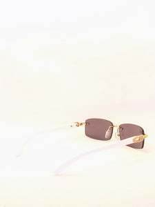 Ice" Smoke Black lens Gold/White arms (Men &women)